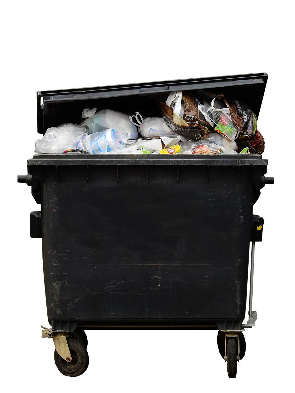 Mülltonnen stehen zur Abholung bereit